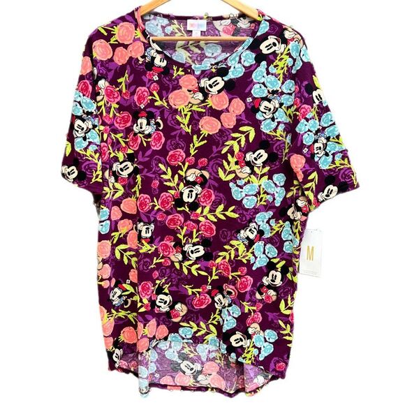 NWT M Disney Mickey Mouse Minnie Mouse Tunic Top, LuLaRoe Irma - high low cut - Picture 1 of 4